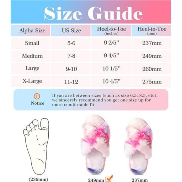 Cross Band Cozy Plush Home Slippers Fluffy Furry Open Toe Slide Slipper - Picture 4 of 6